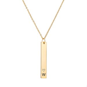 Collier Barre Totem 3D avec initiales 10