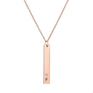 Collier Barre Totem 3D avec initiales