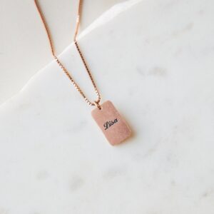 Collier Pendentif Plaque Nominative Personnalisée 10