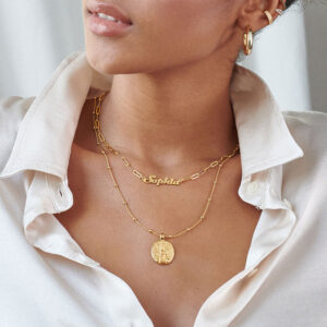Collier chaîne à maillons personnalisé pour femmes 14