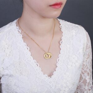 Collier Pendentifs Cercles Argent 925 Personnalisé 14