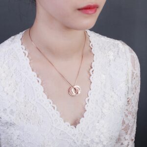 Collier Pendentifs Cercles Argent 925 Personnalisé 15