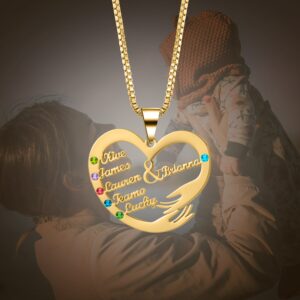 Collier prénoms avec pierres de naissance 9 Collier prénoms avec pierres de naissance 9