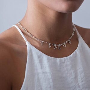 Collier à maillons personnalisé avec lettres 8 Collier à maillons personnalisé avec lettres 8