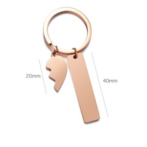 Porte-clés personnalisé cœur séparable pour Couple 10