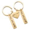 Porte-clés personnalisé cœur séparable pour Couple 13