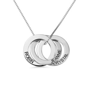 Collier Pendentifs Cercles Argent 925 Personnalisé 11 Collier Pendentifs Cercles Argent 925 Personnalisé 11