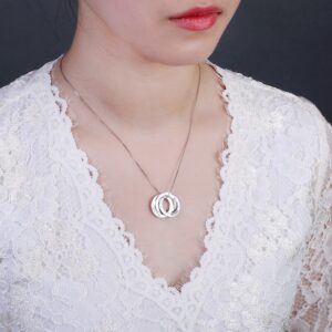 Collier Pendentifs Cercles Argent 925 Personnalisé 13 Collier Pendentifs Cercles Argent 925 Personnalisé 13