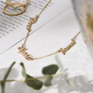 Collier multiples prénoms Or Jaune, Argent 11