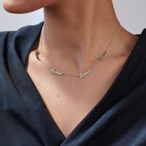 Collier multiples prénoms Or Jaune, Argent 10