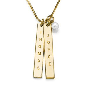 Collier Barres personnalisés en Argent 925 8 Collier Barres personnalisés en Argent 925 8