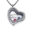 Médaillon coeur Infini gravé 2 prénoms 4
