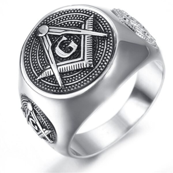 Bague Homme Maconnerie, Argent 925 4