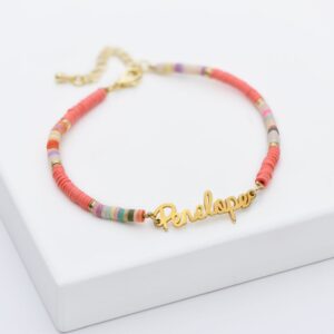 Bracelet personnalisé avec Perles multicolores 9 Bracelet personnalisé avec Perles multicolores 9