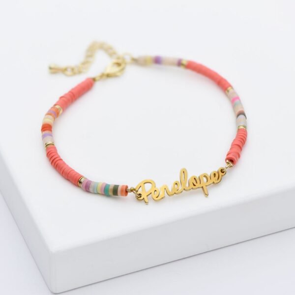 Bracelet personnalisé avec Perles multicolores 5