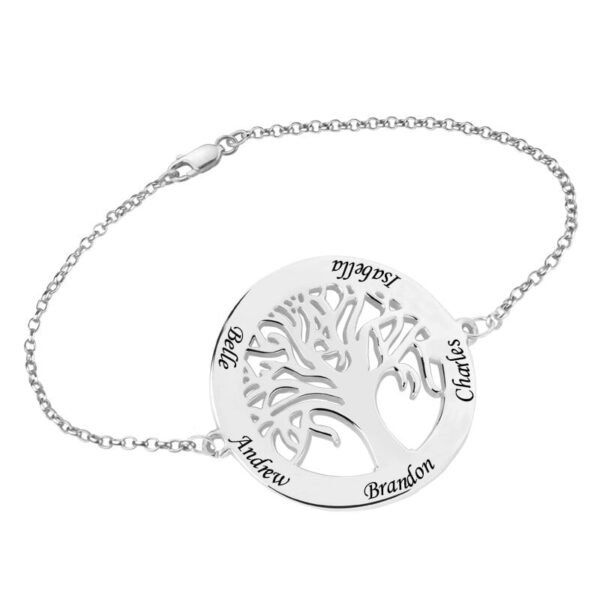 Bracelet Arbre de vie Gravé Argent 925 6