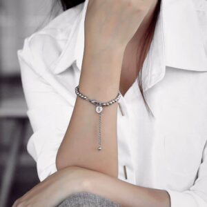Bracelet perlés Gravé initiale 10