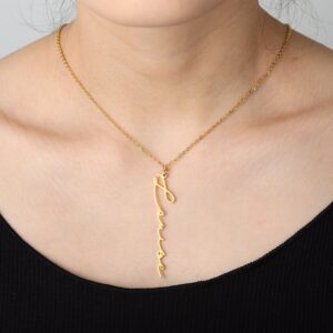 Collier Prénom Vertical personnalisé 9 Collier Prénom Vertical personnalisé 9