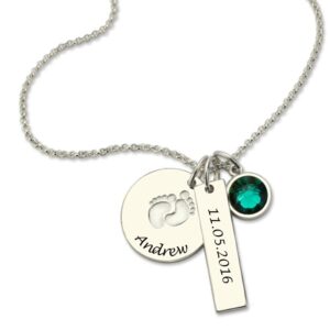 Pendentif Personnalisé nom et Date de Naissance 10 Pendentif Personnalisé nom et Date de Naissance 10