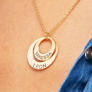 Collier pendentifs Cercles à personnaliser 11