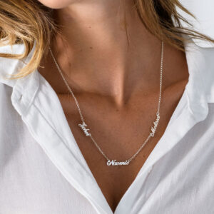 Collier multi-noms personnalisé en Argent 925 8 Collier multi-noms personnalisé en Argent 925 8