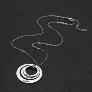 Collier pendentifs Cercles à personnaliser 12