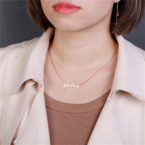 Collier Prénom Hollywood – Argent 925, Or 18k 8 Collier Prénom Hollywood – Argent 925, Or 18k 8