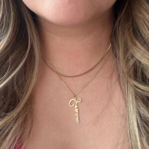 Collier Prénom Vertical personnalisé 8 Collier Prénom Vertical personnalisé 8