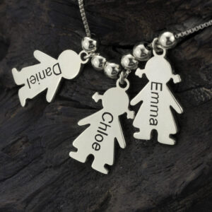 Collier avec Charms Enfants personnalisés Prénoms 11