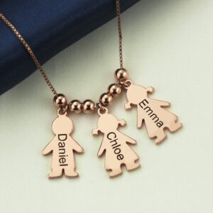 Collier avec Charms Enfants personnalisés Prénoms 13