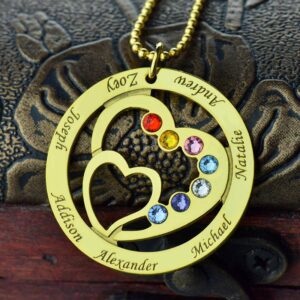 Pendentif Gravé plusieurs Prénoms 10