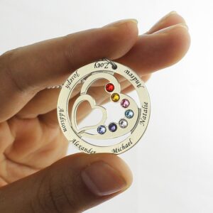Pendentif Gravé plusieurs Prénoms 11