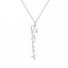 Collier Prénom Vertical, Argent 925 8