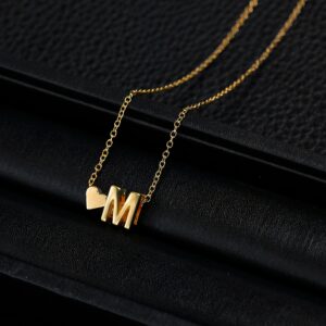 Collier Pendentif Coeur avec Initiale 11 Collier Pendentif Coeur avec Initiale 11
