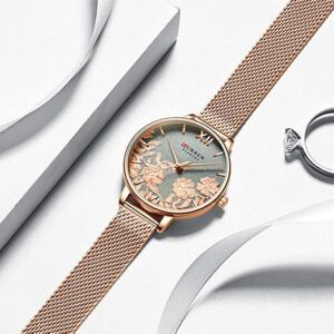 Montres à Quartz pour Femmes – Motif Fleurs 11