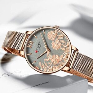 Montres à Quartz pour Femmes – Motif Fleurs 13