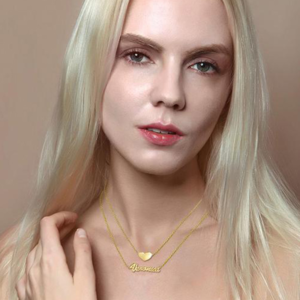Collier prénom avec pendentif cœur 8