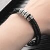Bracelet en cuir avec perles personnalisées famille 10