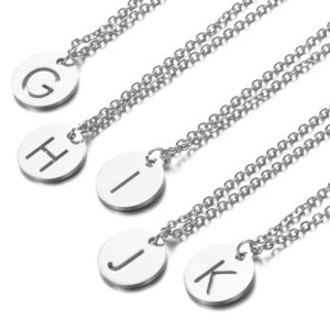 Collier pendentif Pièce Ronde gravé initiale 11