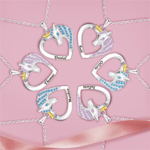 Collier licorne personnalisé prénom pour fille 14