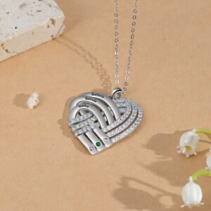 Collier pendentif cœur gravé 3 prénoms 8 Collier pendentif cœur gravé 3 prénoms 8