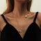 Collier ras du cou avec chaîne à clavicule