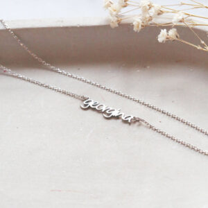 Collier Prénom Oblique à personnaliser 11