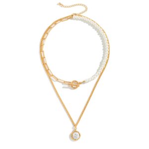 Ensemble de 2 colliers à maillons et Perles 12