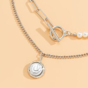 Ensemble de 2 colliers à maillons et Perles 16