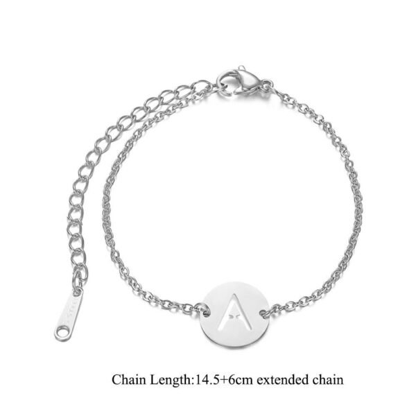 Bracelet initiale en acier titane – 26 lettres 4