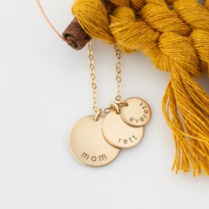 Collier pendentifs à disques personnalisés 10