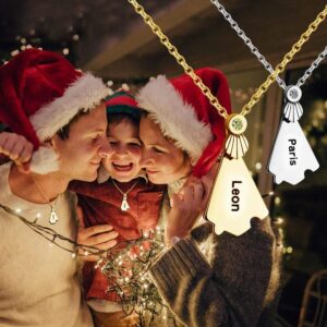 Colliers séparables personnalisés prénoms pour famille 10
