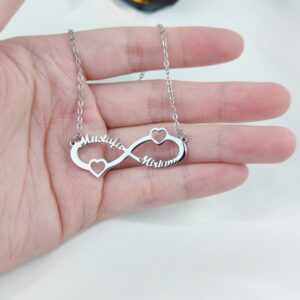 Collier cœurs infini personnalisé 2 prénoms 13 Collier cœurs infini personnalisé 2 prénoms 13