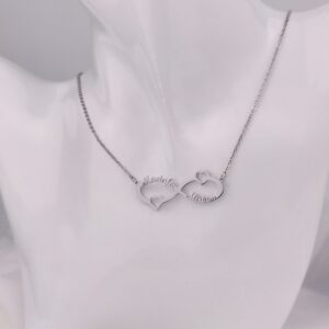 Collier cœurs infini personnalisé 2 prénoms 14 Collier cœurs infini personnalisé 2 prénoms 14